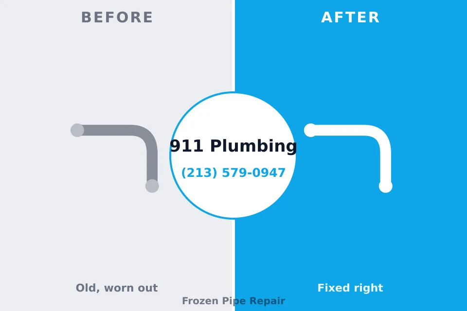 Before and after: plumbing repair South Portland, ME